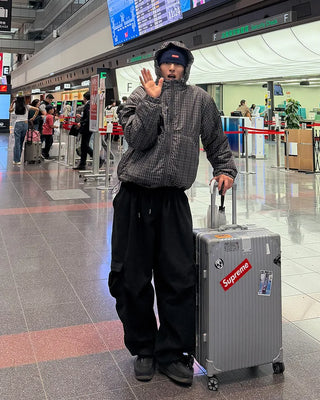 Fleece-lined corduroy cargo pants