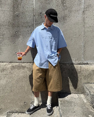 Oxford short-sleeved shirt