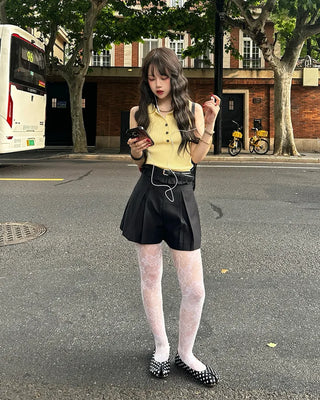 Color Button Sleeveless