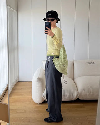 Pintuck Cotton Pants