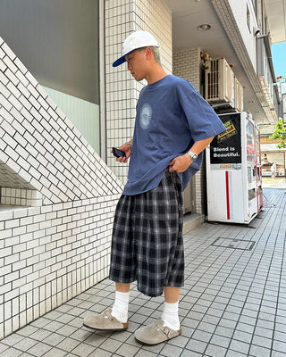 Checked Bermuda shorts