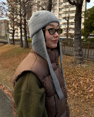 Earflap knit beanie
