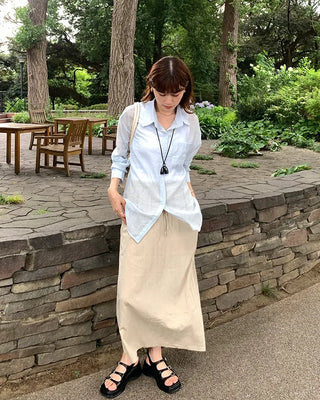 Oversized sheer shirt