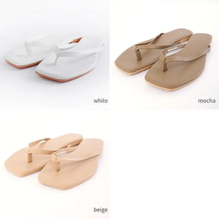 Square-line beach sandals
