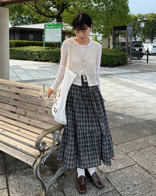 Crochet knit vest