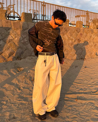 Camouflage Waffle Long T-Shirt