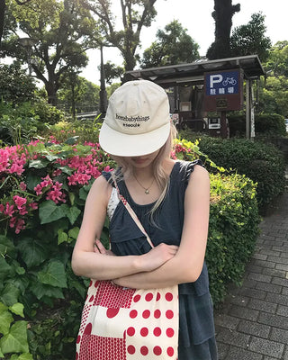 Two-Pattern Dot Tote Bag