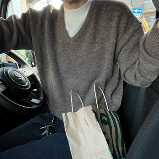 Alpaca V-neck knit