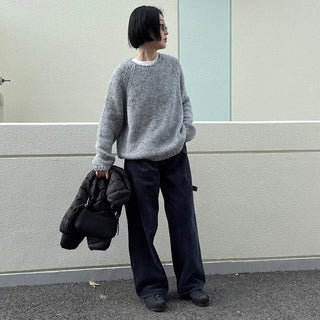 Washed corduroy carpenter pants