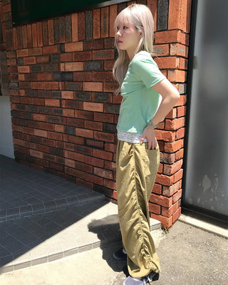 Layered Tencel Half T-Shirt