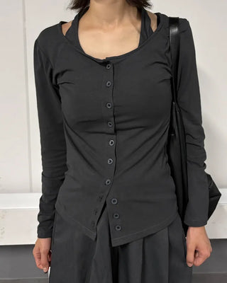 Halter layered cardigan