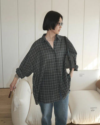 Linen check shirt