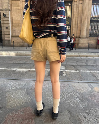 Chino low-rise shorts