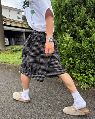 Checked cargo Bermuda shorts