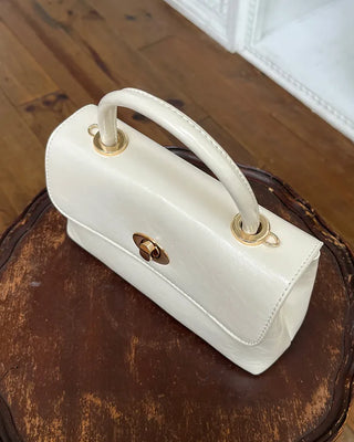 Square top handle tote bag