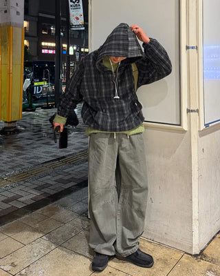 Cotton pintuck pants