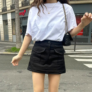 Front pocket mini skirt