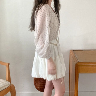 Mini skirt with belt