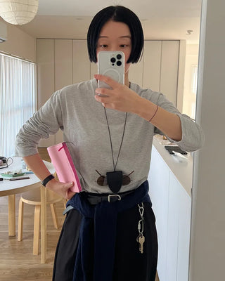Striped long-sleeved T-shirt