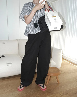 Snap Button Balloon Pants