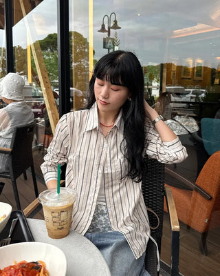 Loose-fit striped shirt