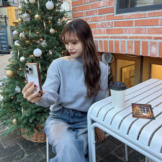 Asymmetrical Turtleneck Knit