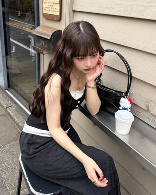 Layered Button Sleeveless