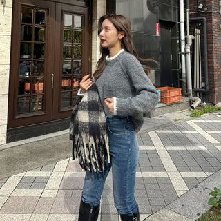 Daily check scarf