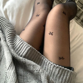 Ribbon sheer stockings