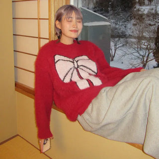 Big ribbon detail knit