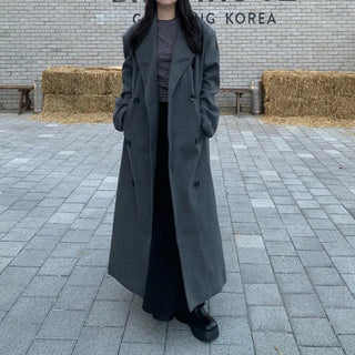 [Unisex] Side Pocket Double Long Coat