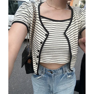 Striped camisole set