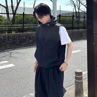 (Unisex) Hooded Anorak Vest