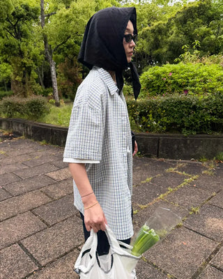 Checked half shirt