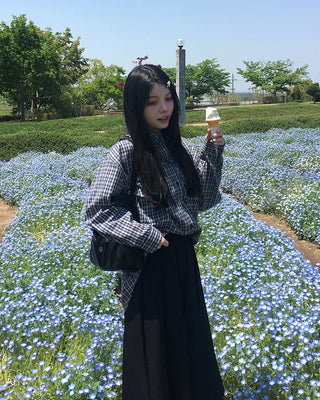 Oversized check shirt