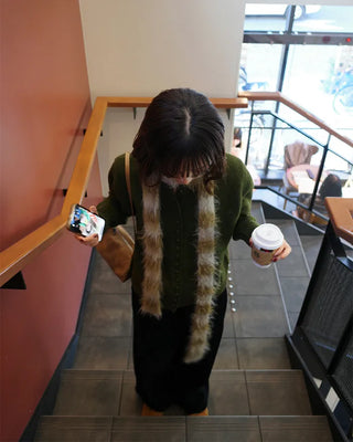 Color Button Knit Cardigan