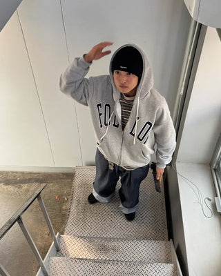 FOLLOW Logo Hooded Sweatshirt