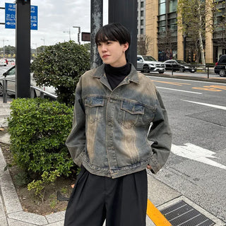 (Unisex) Vintage Washed Denim Jacket