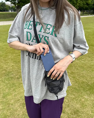 Mini Check Bungee Cord Shoulder Bag