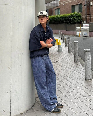 Pinstripe String Slacks