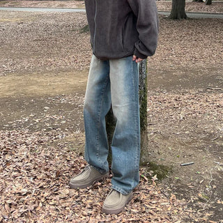 (Unisex) Vintage Washed Denim Pants