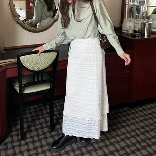 Lace long skirt