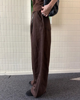 Cotton pleated pants