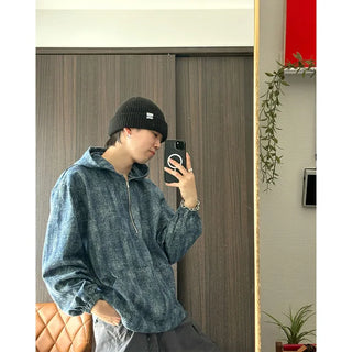 (Unisex) Washed Denim Anorak