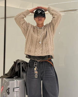 Cable knit sweater