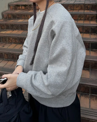 Color-block brushed fleece sweatshirt