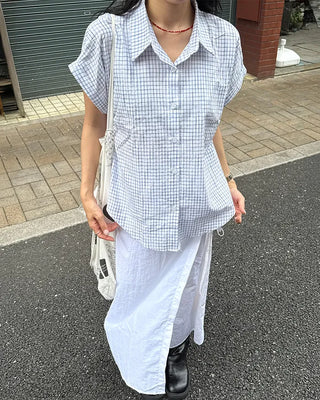Wrap Ribbon Long Skirt