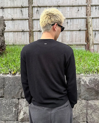 Back Charm Rib Long T-Shirt