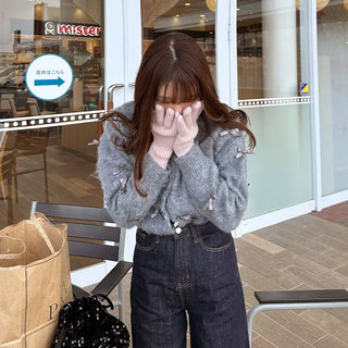 Ribbon Round Cardigan