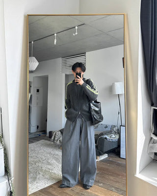 Sleeve Line Double Zip Knit